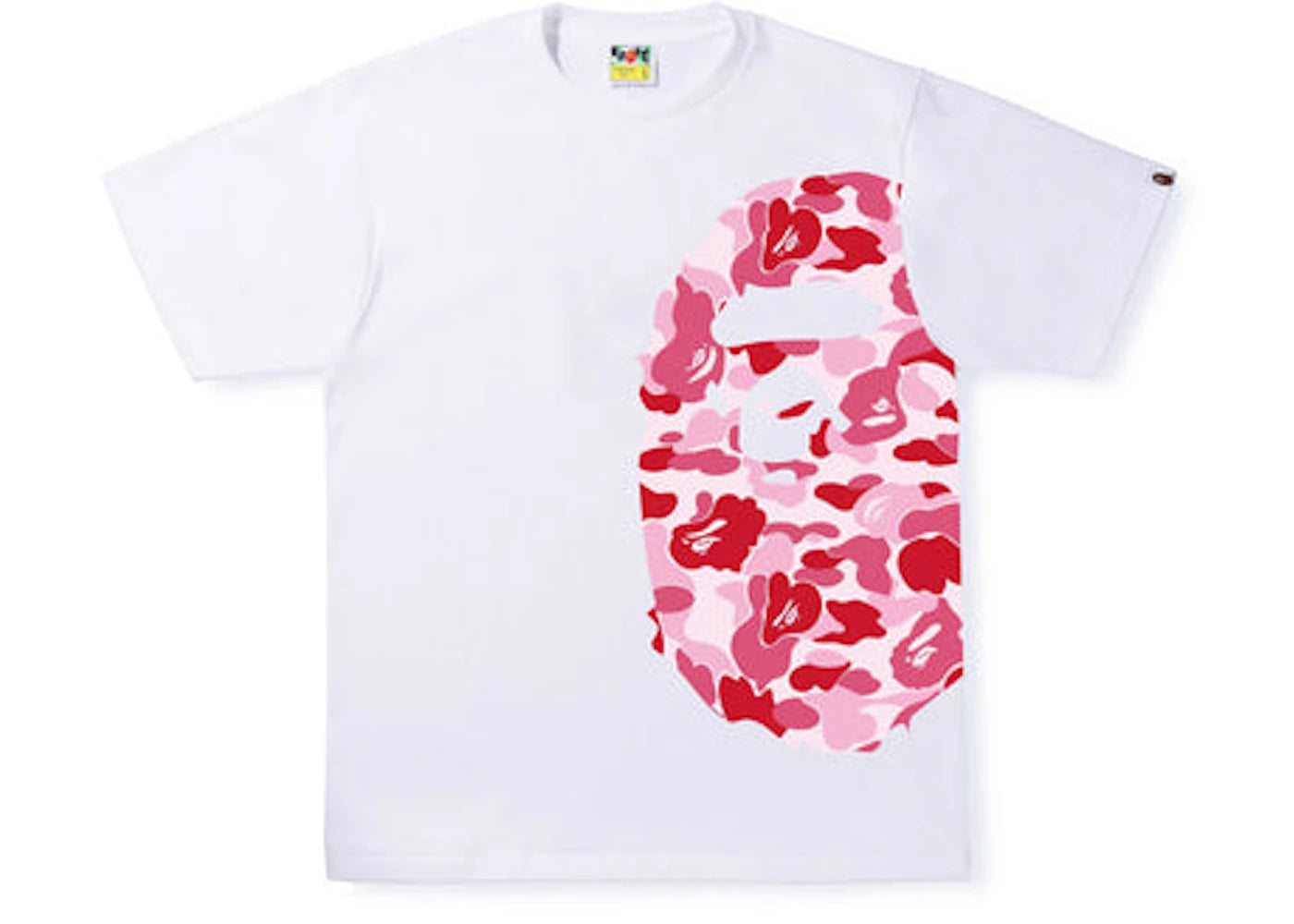 BAPE ABC Camo Side Big Ape Head Tee White/Pink