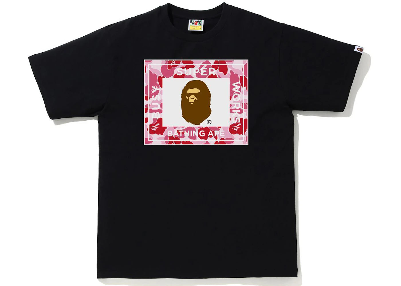 BAPE ABC Camo Super Busy Works Tee Black/Pink