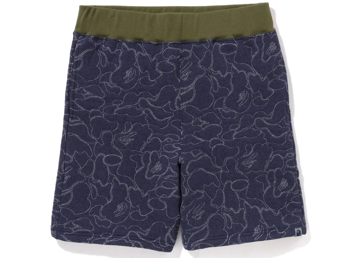 BAPE ABC Camo Sweat Shorts Navy