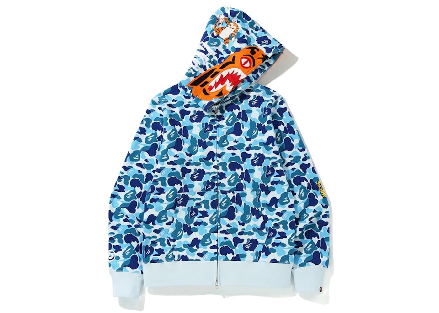 BAPE ABC Camo Tiger Full Zip Hoodie Blue