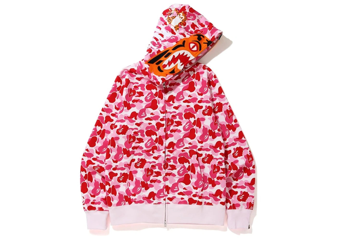 BAPE ABC Camo Tiger Full Zip Hoodie Pink