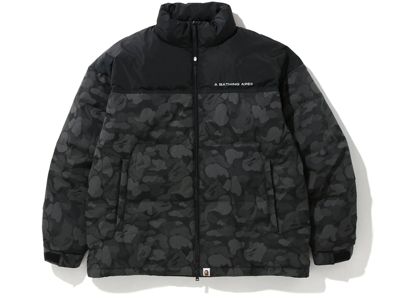 BAPE ABC Dot Reflective Camo Down Jacket Black