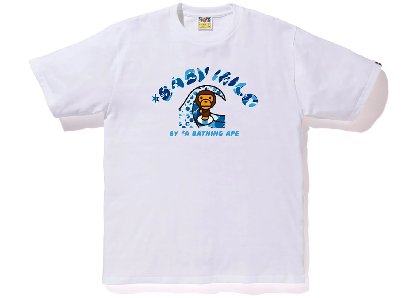 BAPE ABC Milo Surfing Summer Tee White/Blue