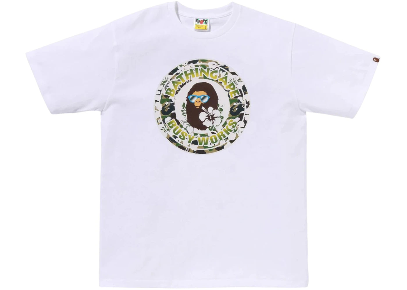 BAPE ABC Resort Camo Busy Works Tee (FW25) White