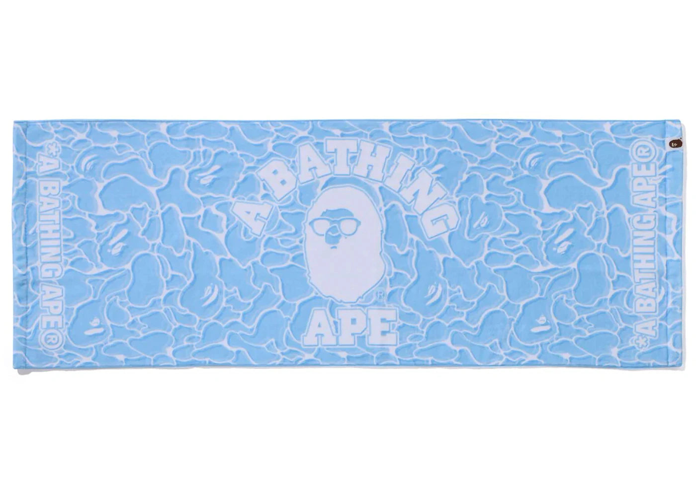 BAPE ABC Sea Surface Camo Beach Towel Blue