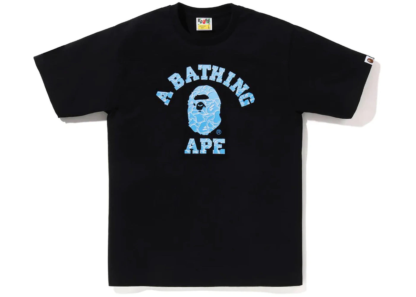 BAPE ABC Sea Surface Camo College Tee Black