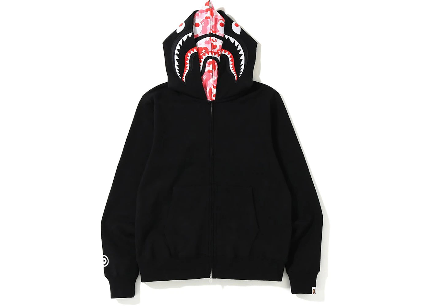 BAPE ABC Shark Full Zip Double Hoodie Black/Pink