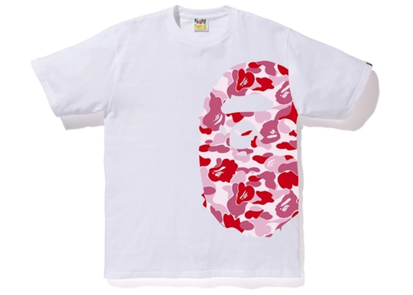 BAPE ABC Side Big Ape Head Tee White/Pink