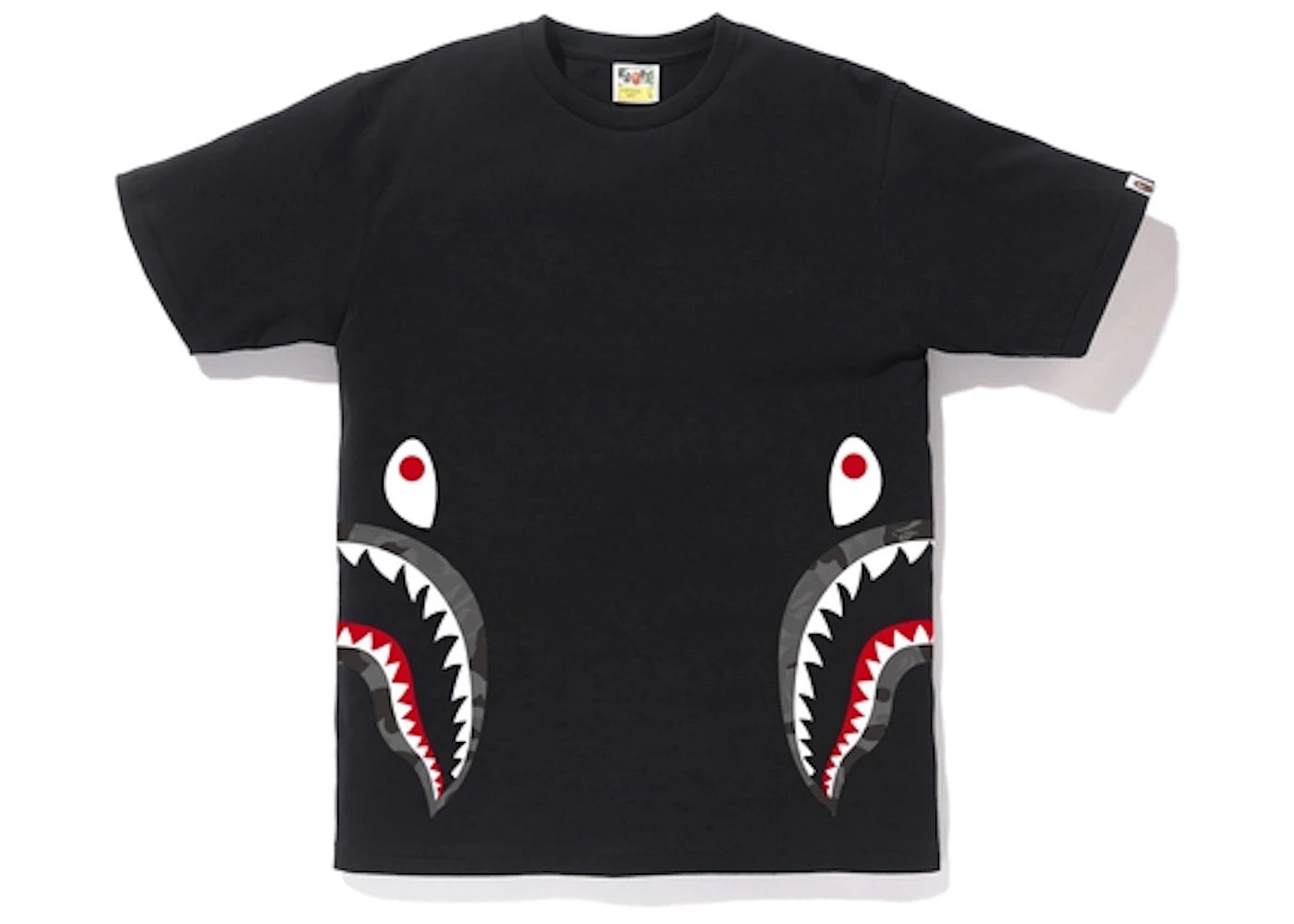 BAPE ABC Side Shark Tee Black/Black