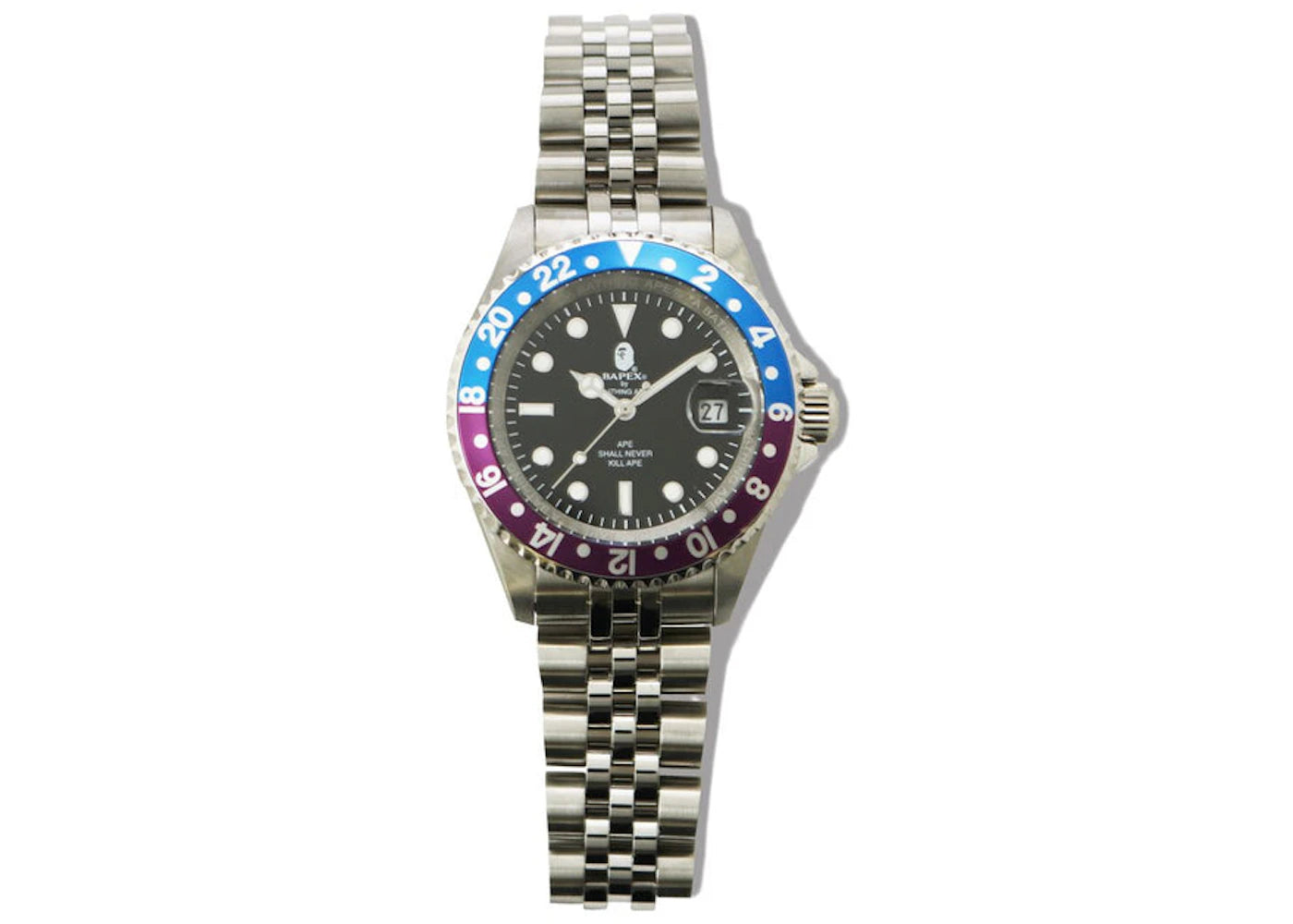 BAPE ABathing Ape Type 2 Bapex Watch Silver Red Blue Black