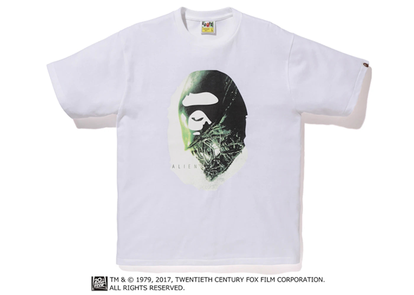 BAPE Alien Poster Ape Head Tee White