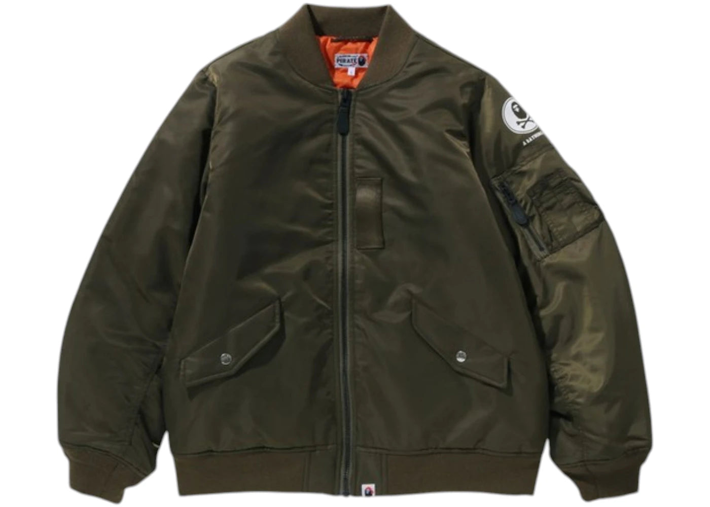 BAPE Ape Crossbone MA-1 Jacket Olivedrab
