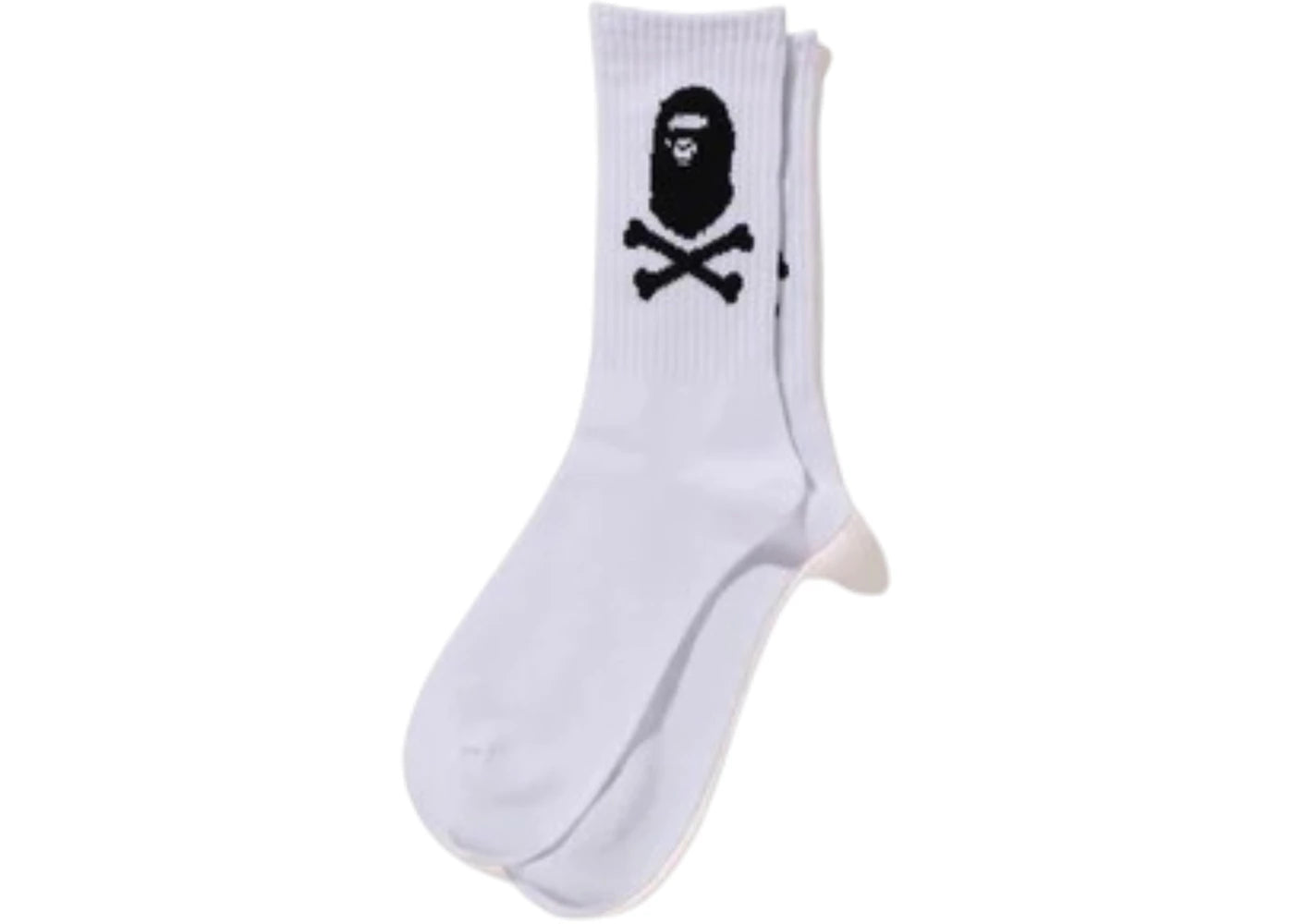 BAPE Ape Crossbone Socks White