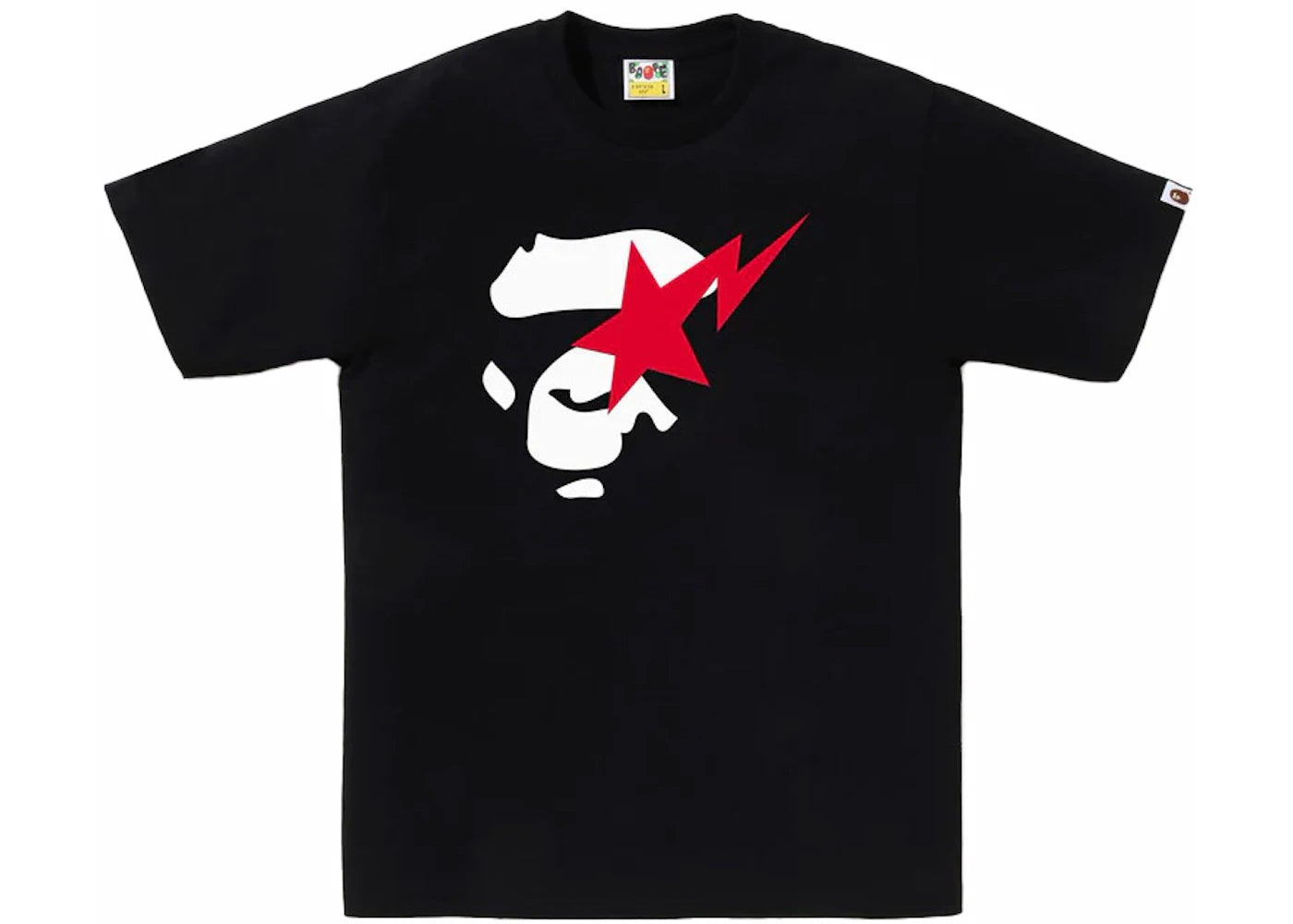 BAPE Ape Face Sta Tee Black