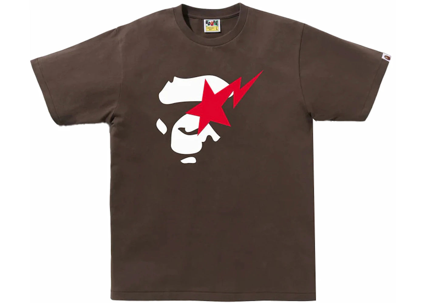 BAPE Ape Face Sta Tee Brown