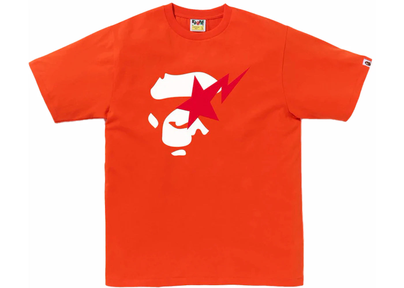 BAPE Ape Face Sta Tee Orange