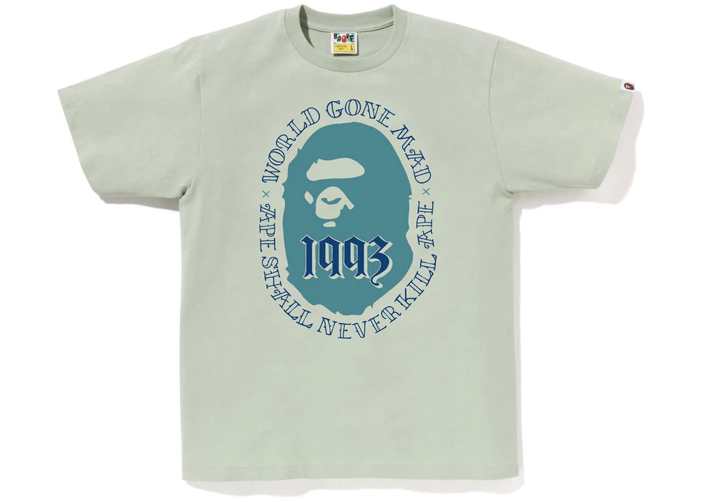 BAPE Ape Head 1993 Tee Green