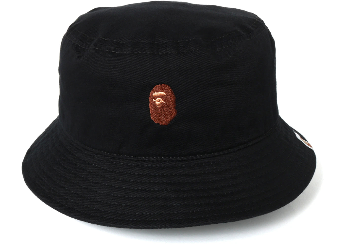 BAPE Ape Head Embroidery Bucket Hat Black