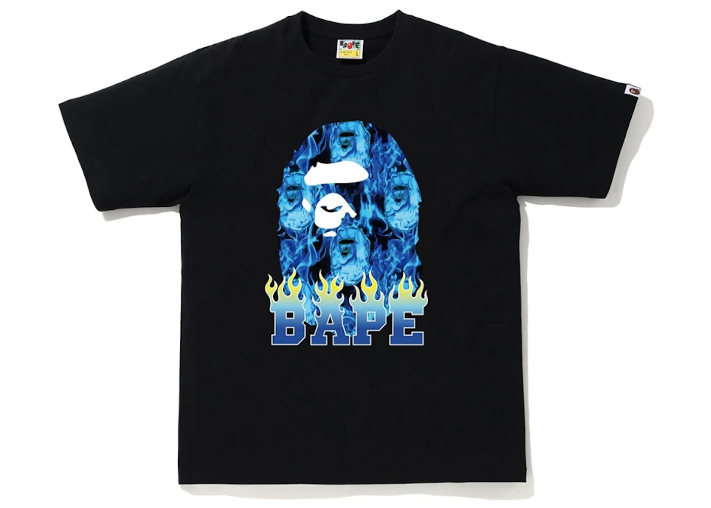 BAPE Ape Head Flame T-shirt Black/Blue