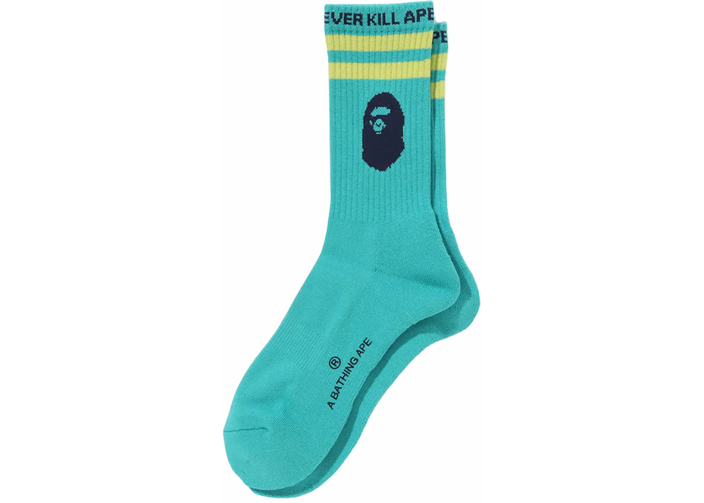 BAPE Ape Head Line Socks (SS24) Green