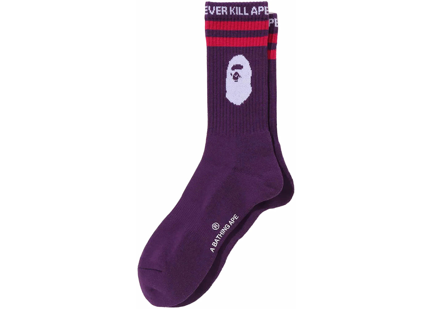 BAPE Ape Head Line Socks (SS24) Purple