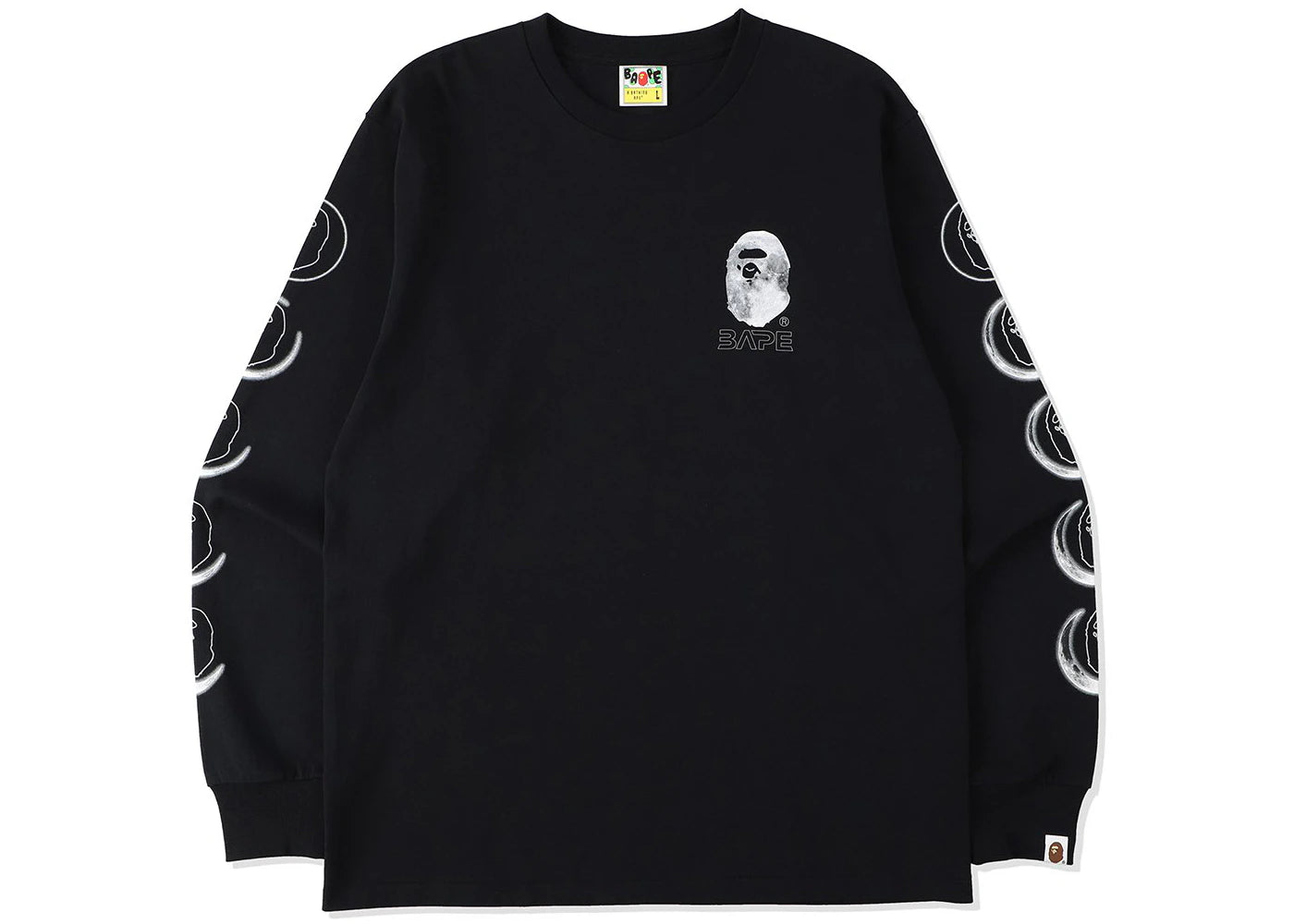 BAPE Ape Head Moon L/S Tee Black