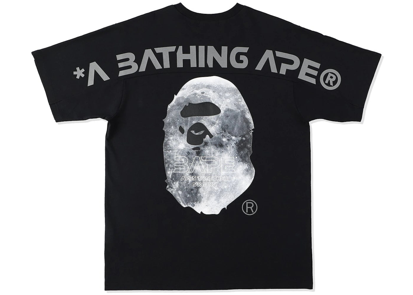 BAPE Ape Head Moon Tee Black