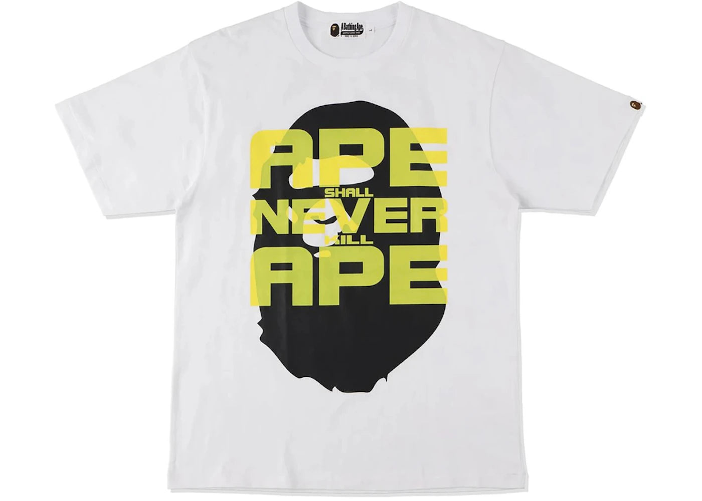 BAPE Ape Head Multi Print Tee White