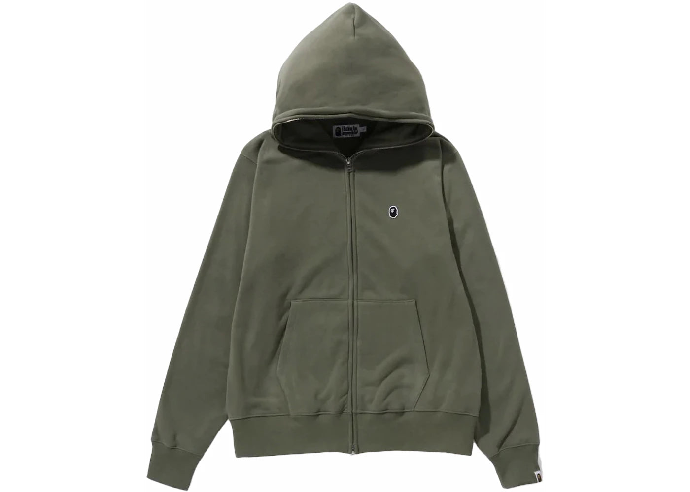 BAPE Ape Head One Point Full Zip Hoodie Olivedrab
