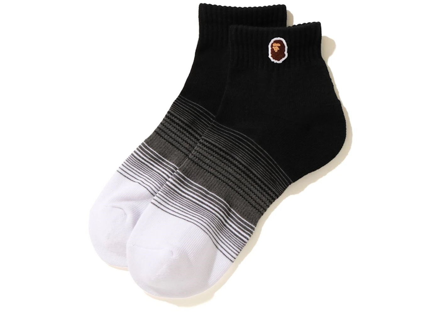 BAPE Ape Head One Point Gradation Ankle Socks Black