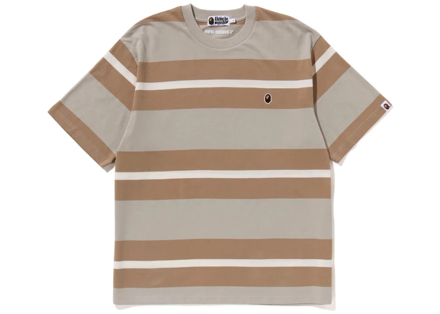BAPE Ape Head One Point Hoop Tee Beige