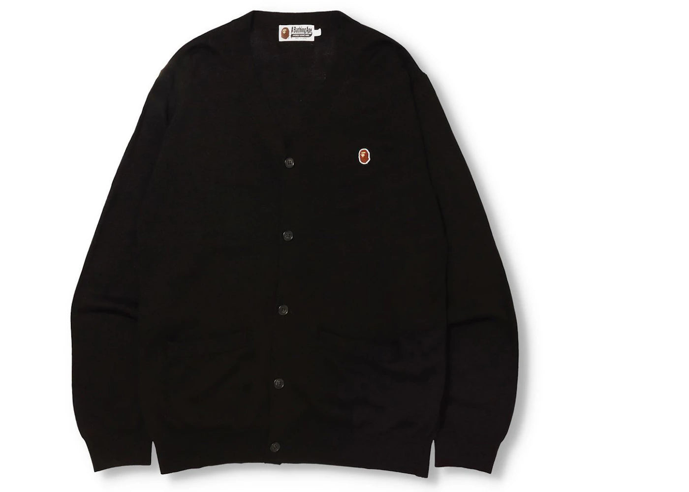 BAPE Ape Head One Point Knit Cardigan Black