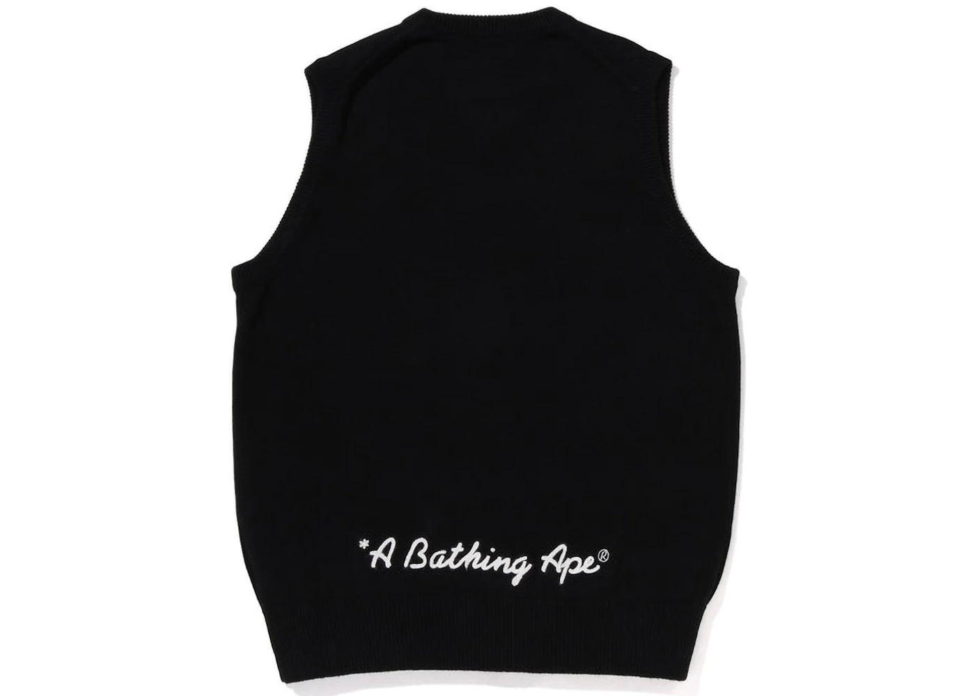 BAPE Ape Head One Point Knit Vest Black