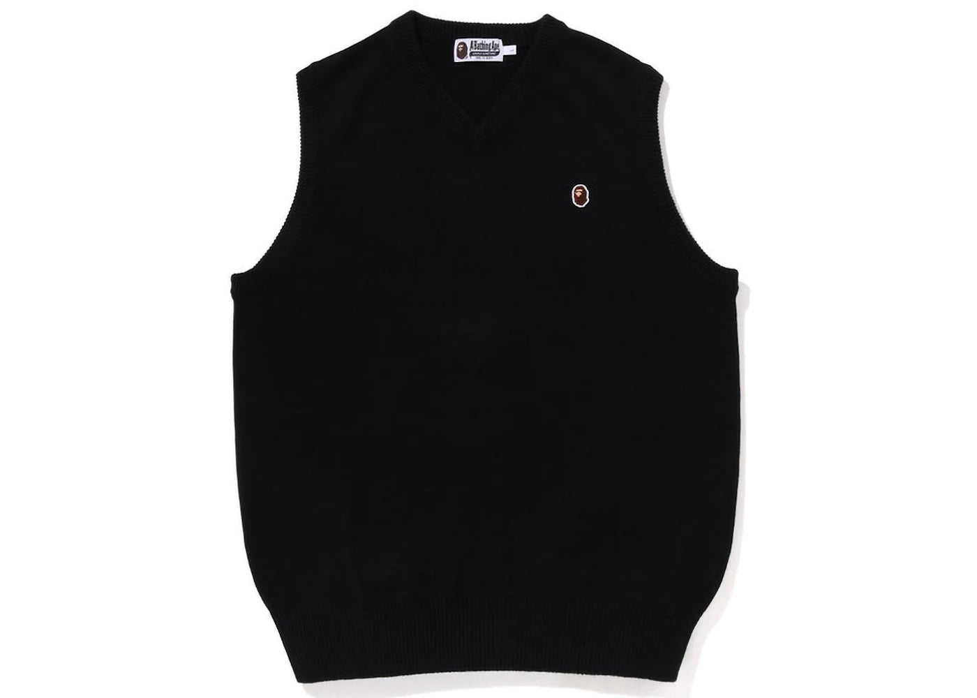 BAPE Ape Head One Point Knit Vest Black
