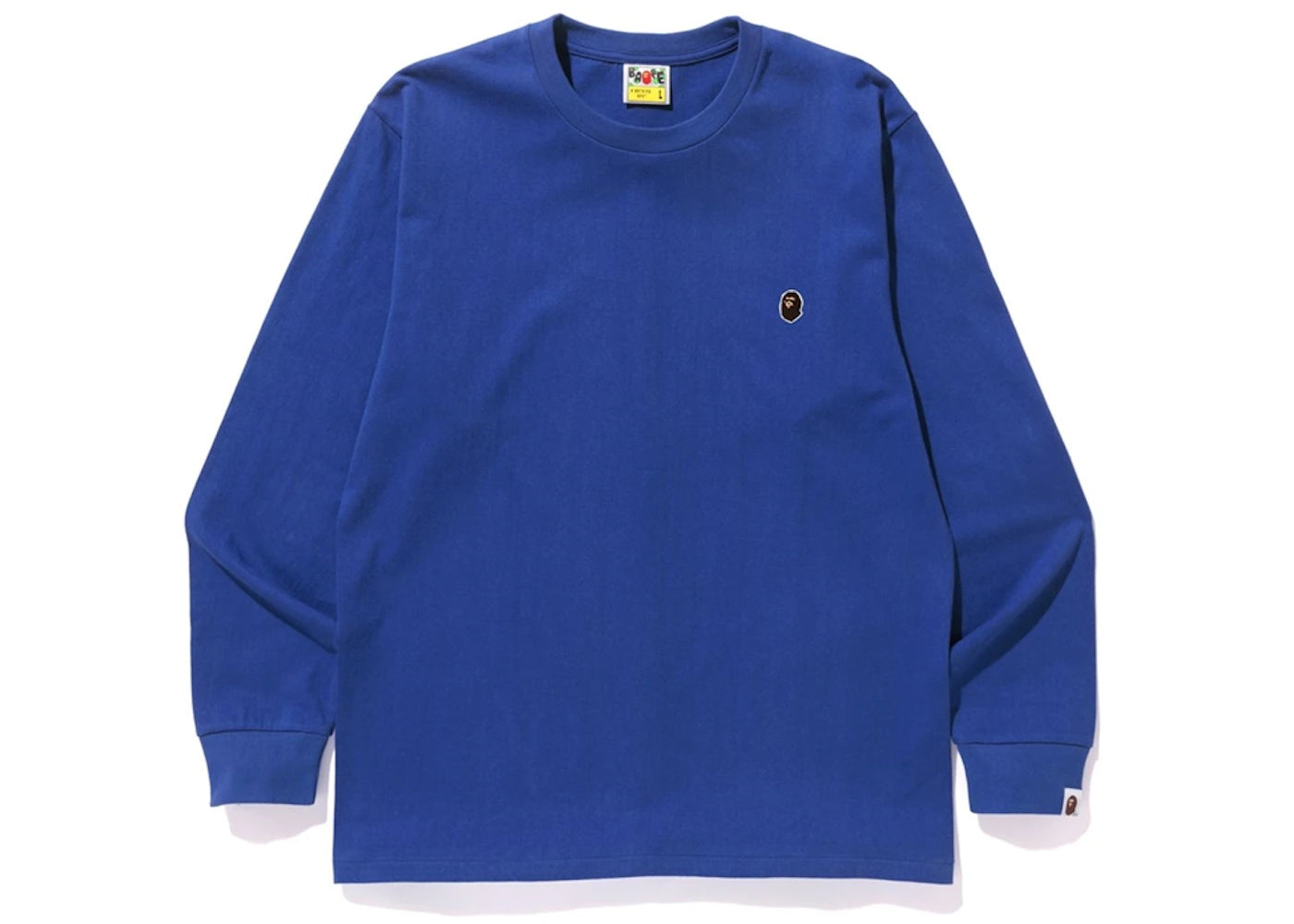 BAPE Ape Head One Point LS Tee Blue