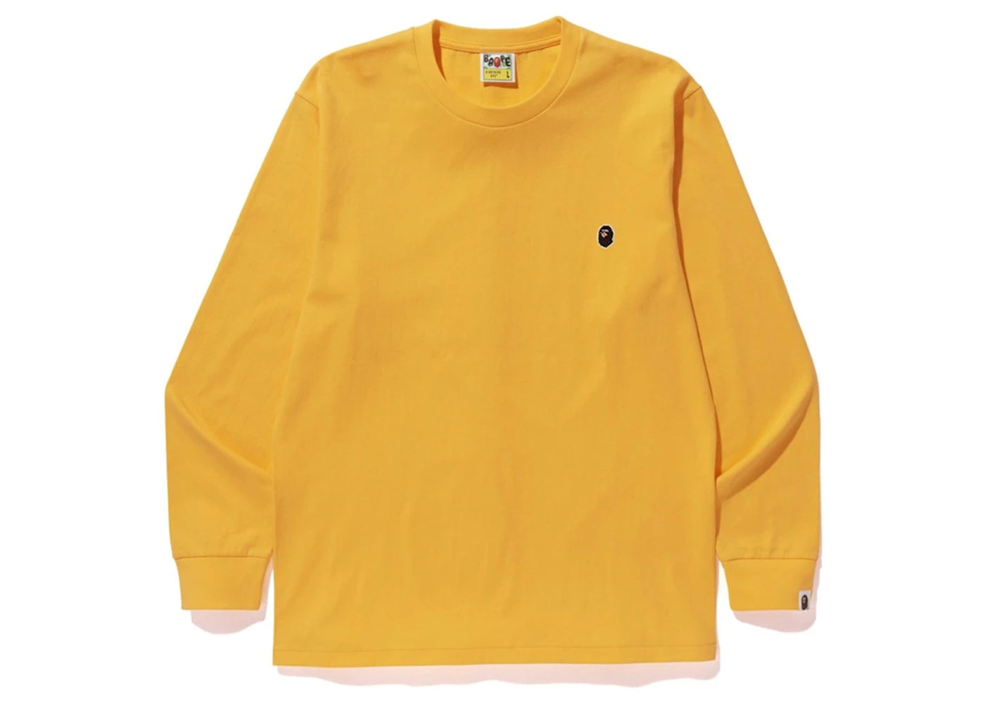 BAPE Ape Head One Point LS Tee Yellow