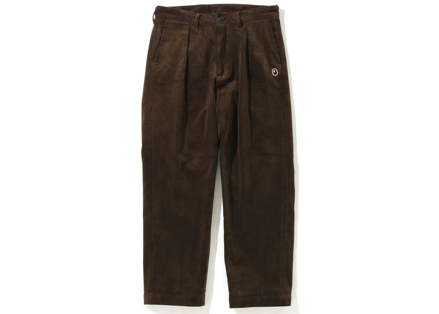 BAPE Ape Head One Point Loose Fit Corduroy Pants Beige