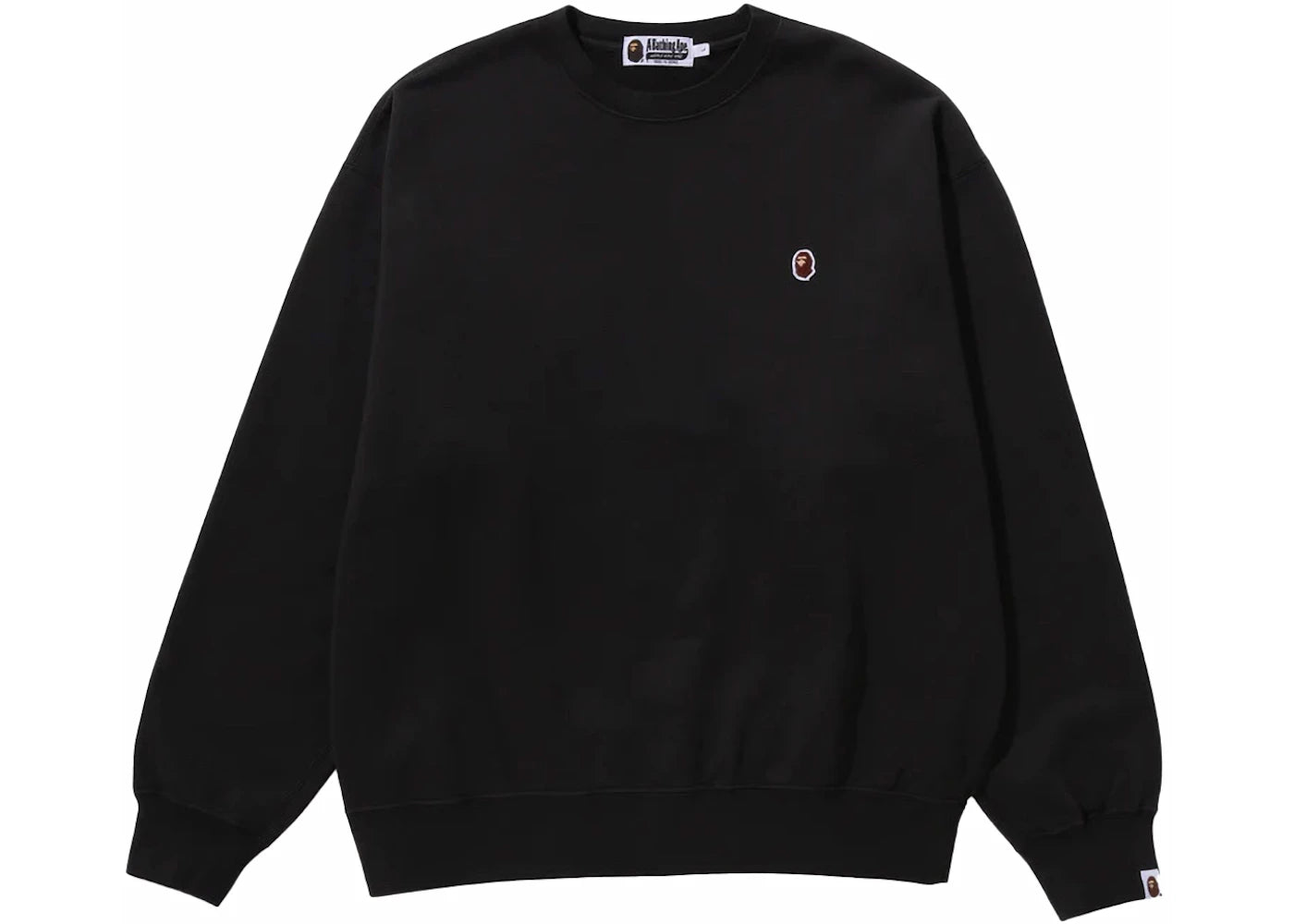 BAPE Ape Head One Point Overdye Crewneck Black