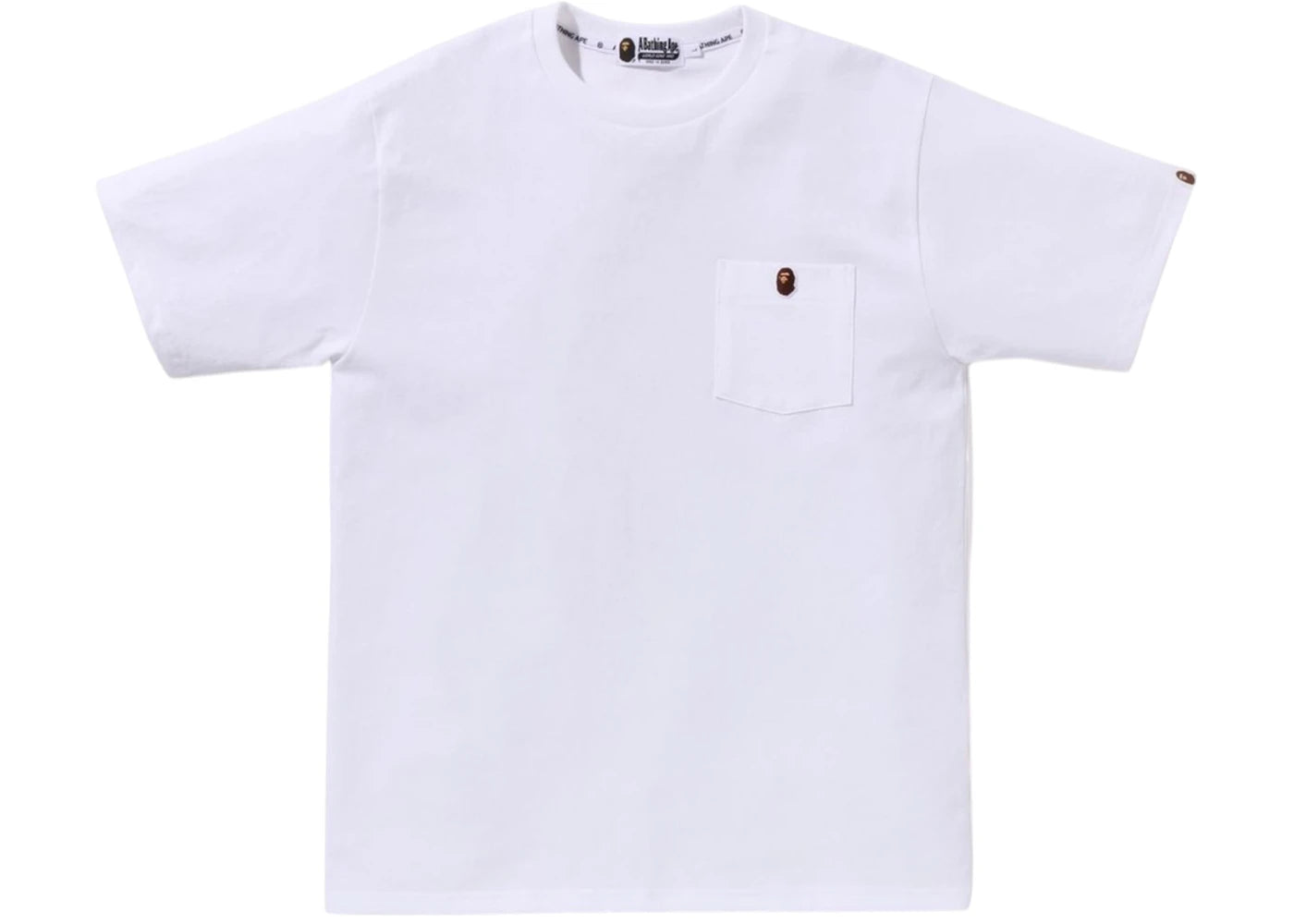 BAPE Ape Head One Point Pocket Tee White
