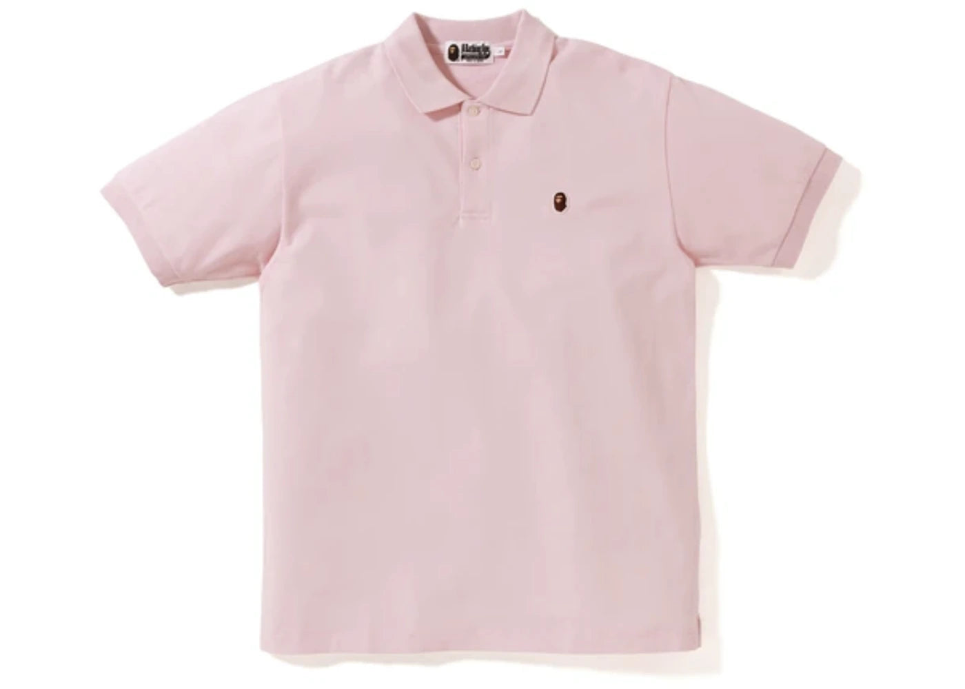 BAPE Ape Head One Point Polo Pink