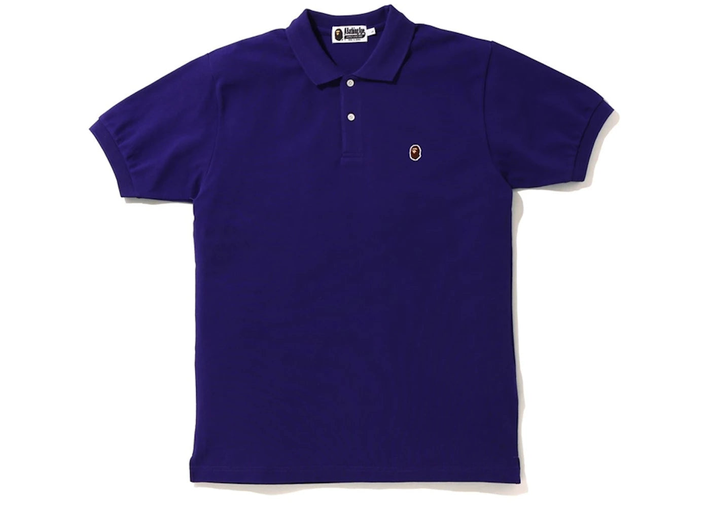 BAPE Ape Head One Point Polo Purple