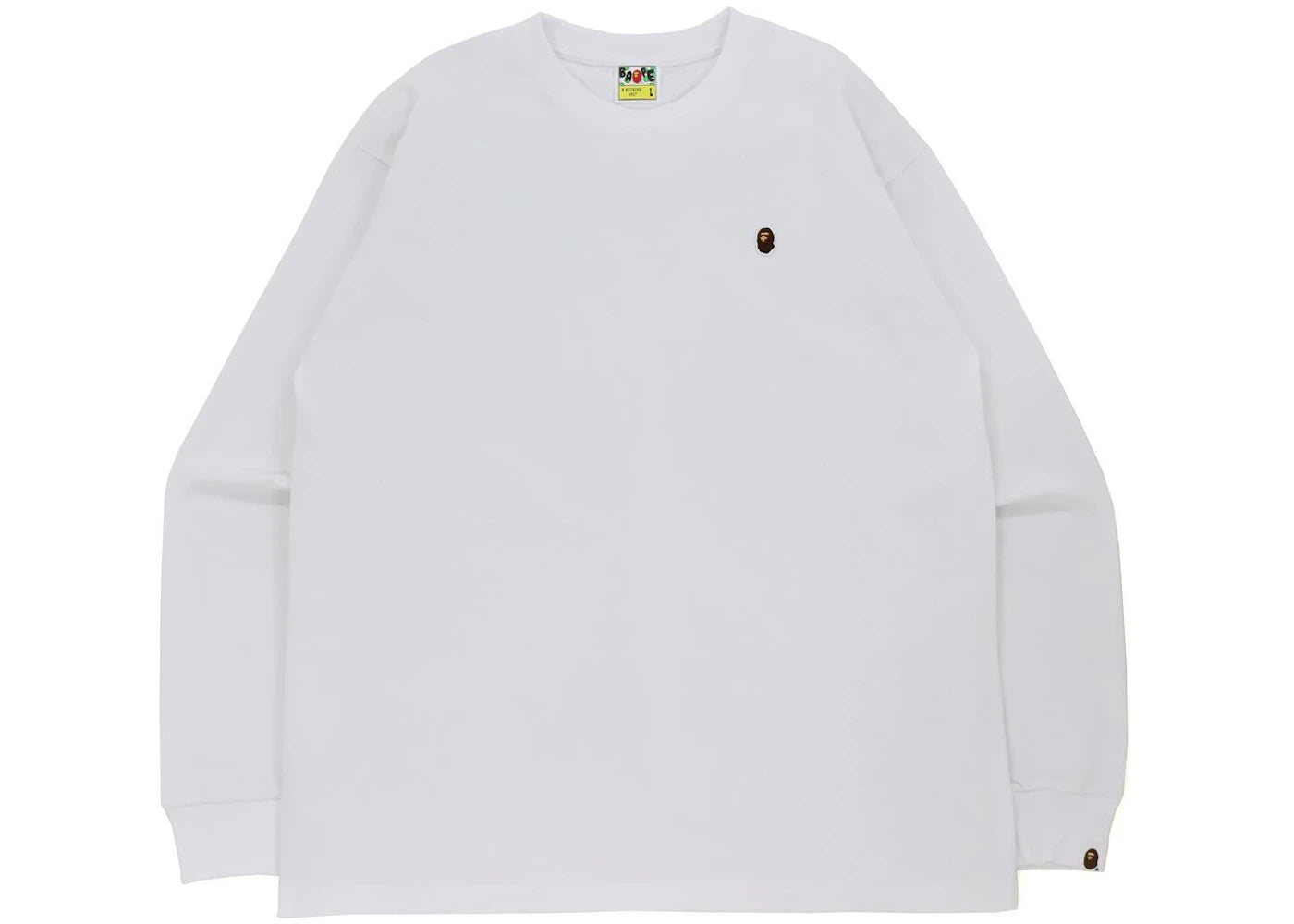 BAPE Ape Head One Point Relaxed Fit L/S Tee White