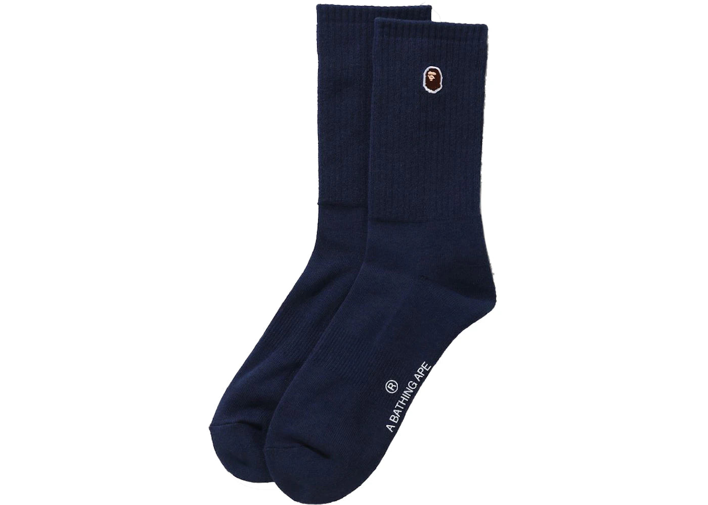 BAPE Ape Head One Point Socks Navy