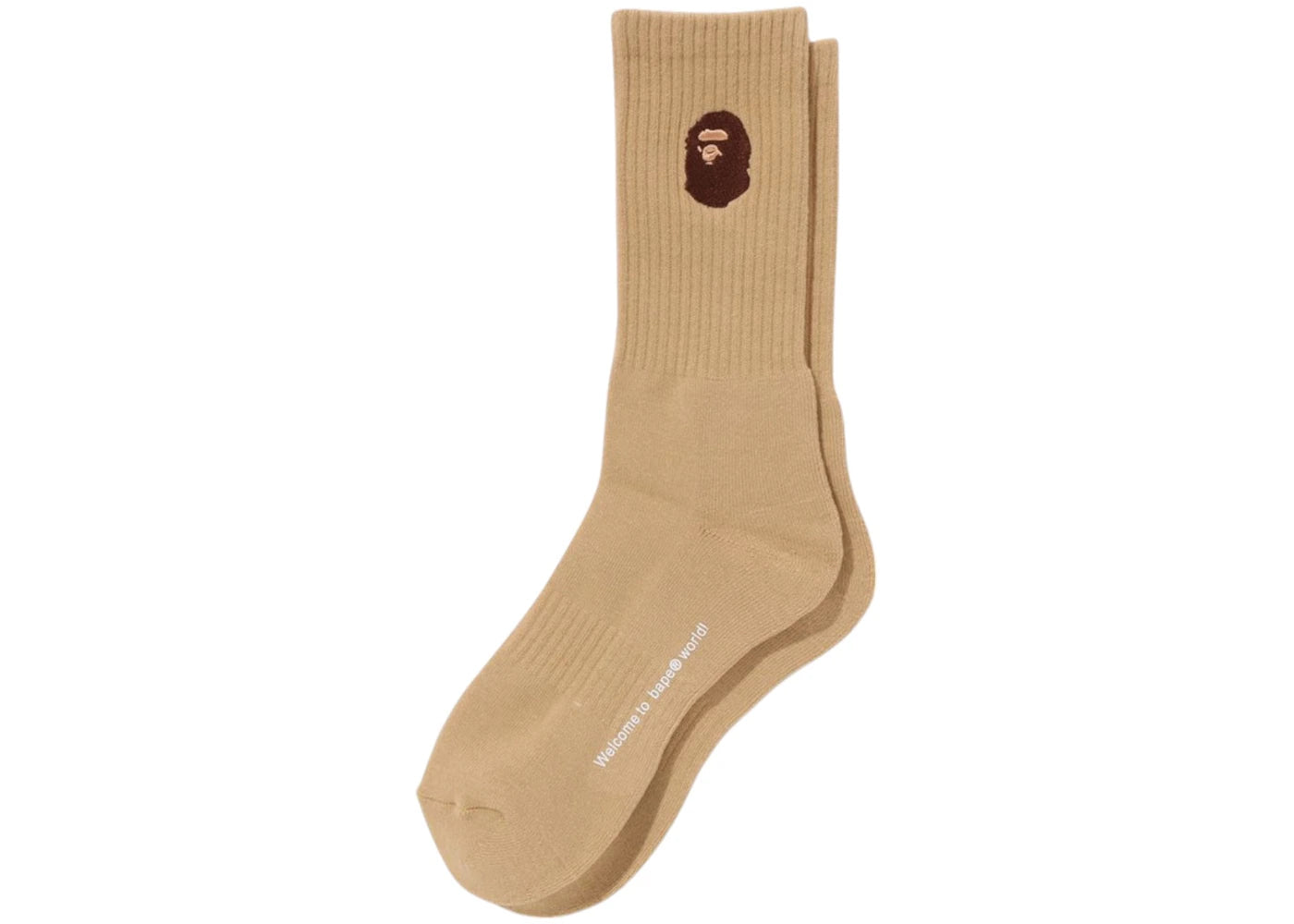 BAPE Ape Head One Point Socks (SS25) Beige