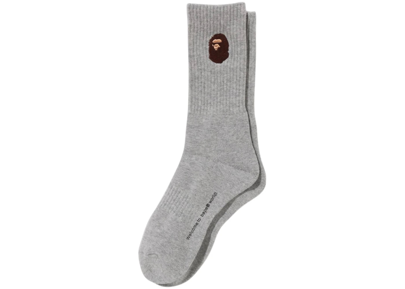 BAPE Ape Head One Point Socks (SS25) Gray