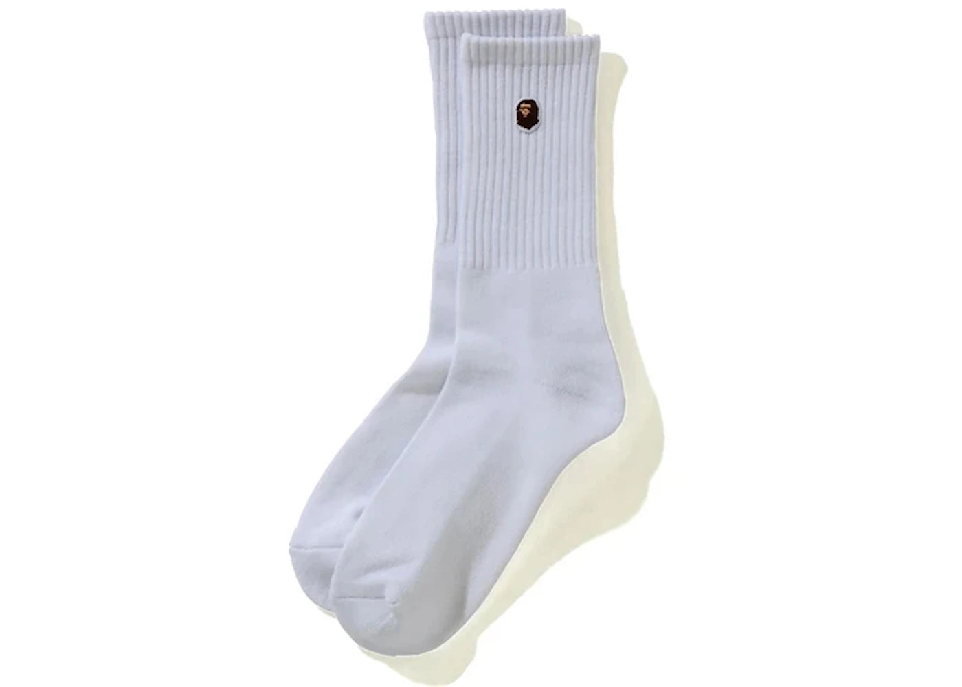 BAPE Ape Head One Point Socks White