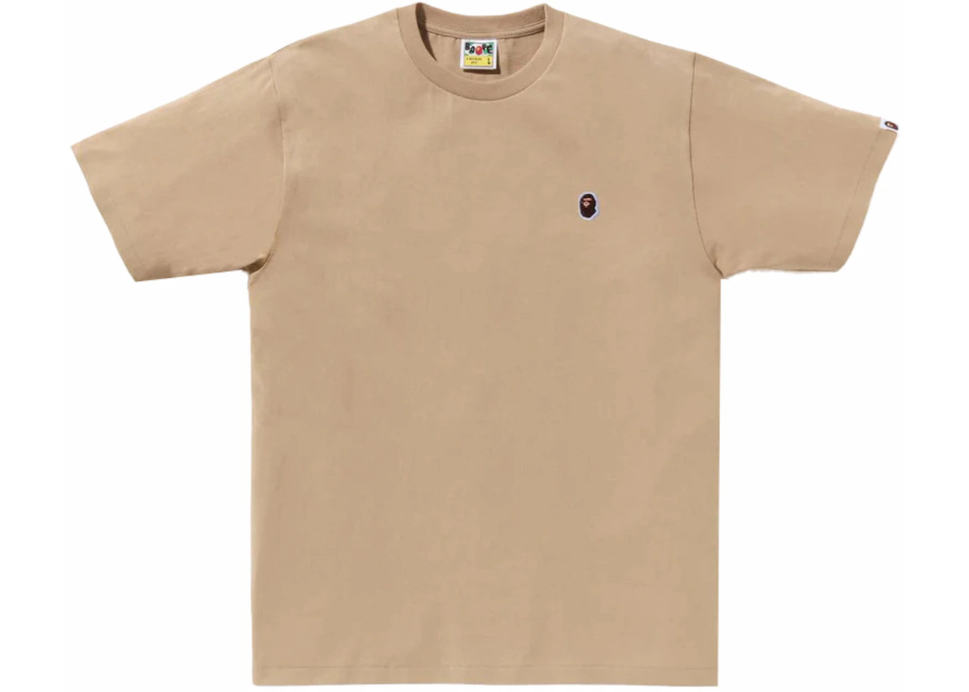BAPE Ape Head One Point Tee Beige