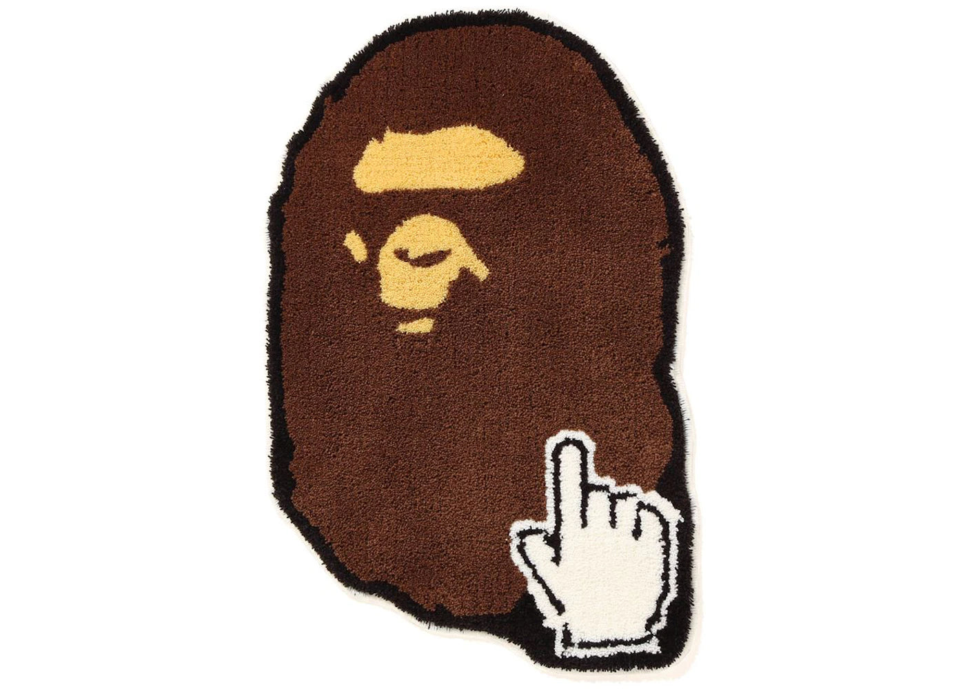 BAPE Ape Head Online Rug Brown