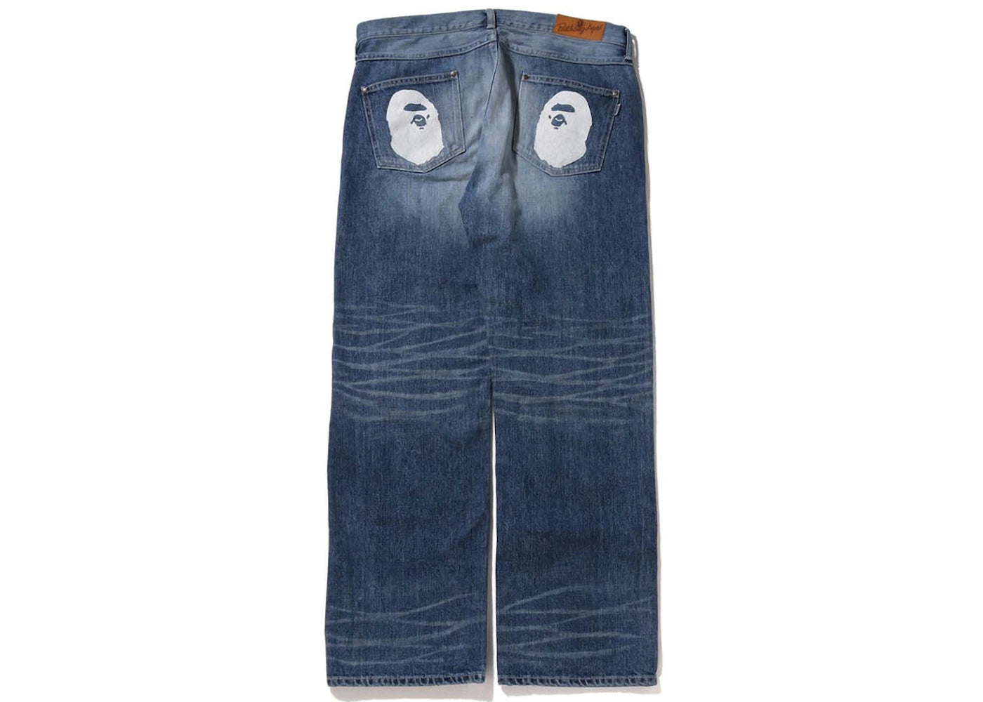 BAPE Ape Head Relaxed Fit Denim Light Indigo