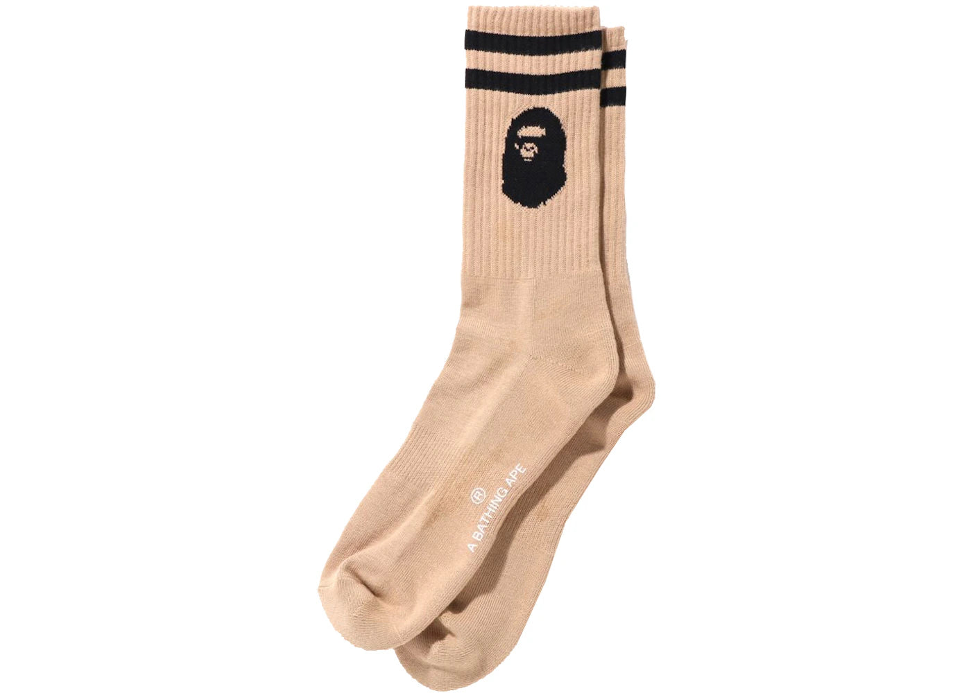 BAPE Ape Head Socks Beige